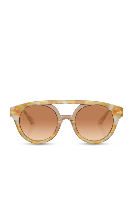 Round Bar Frame Sunglasses